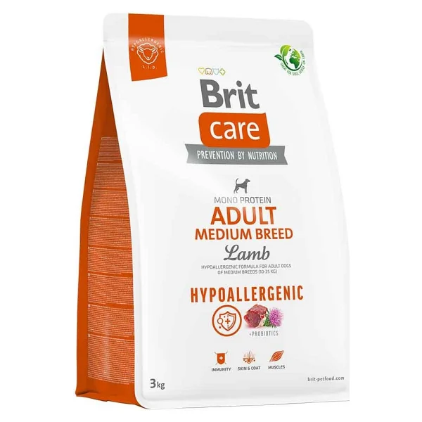 Brit Care Hypoallergenic Kuzu Etli 3 Kg Orta Irk Yetişkin Köpek Maması - Görsel 3