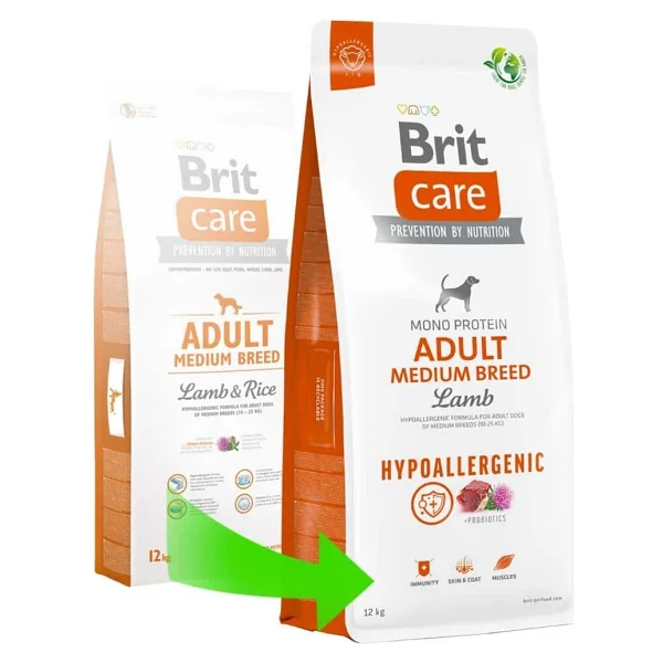 Brit Care Hypoallergenic Kuzu Etli 3 Kg Orta Irk Yetişkin Köpek Maması - Görsel 2