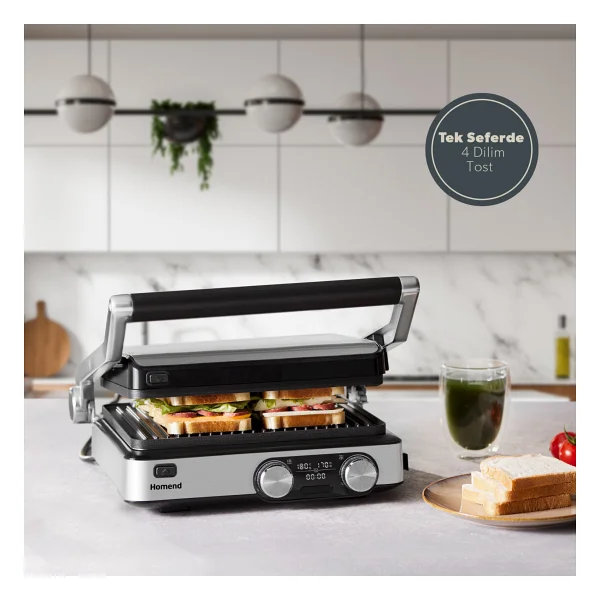 Homend Grilliant 1340h Inox Tost Makinesi - Görsel 9