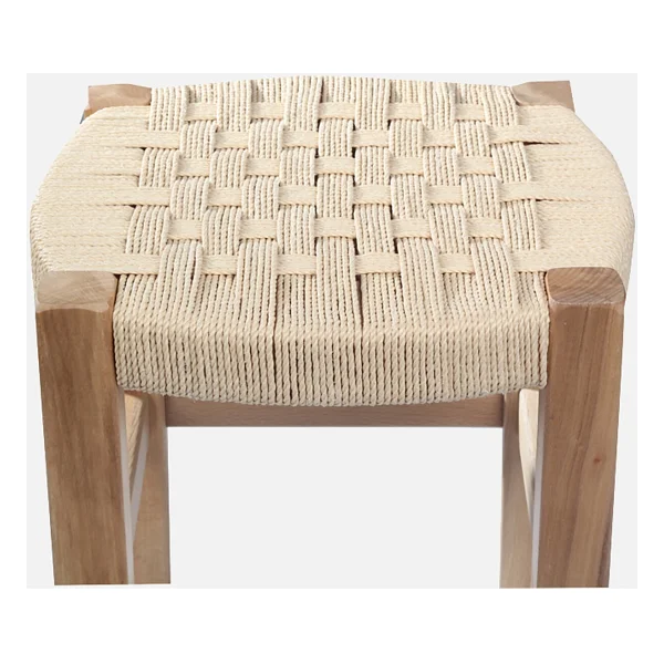 2mm Hasır Örgülü Tabure Doğal Küçük 35 Cm - Görsel 2