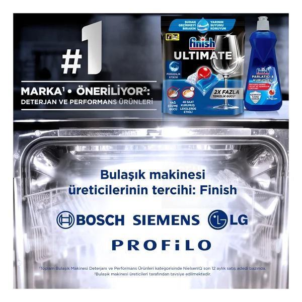 Finish Quantum Ultimate Bulaşık Makinesi Tableti 58'li - Görsel 5