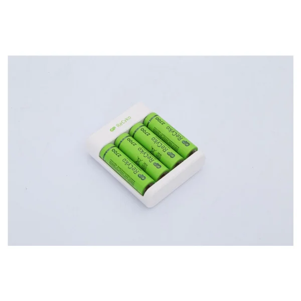 Gp E411 USB Pil Şarj Aleti + 2600 mAh 4'lü Şarjlı Aa Kalem Pil - Görsel 6