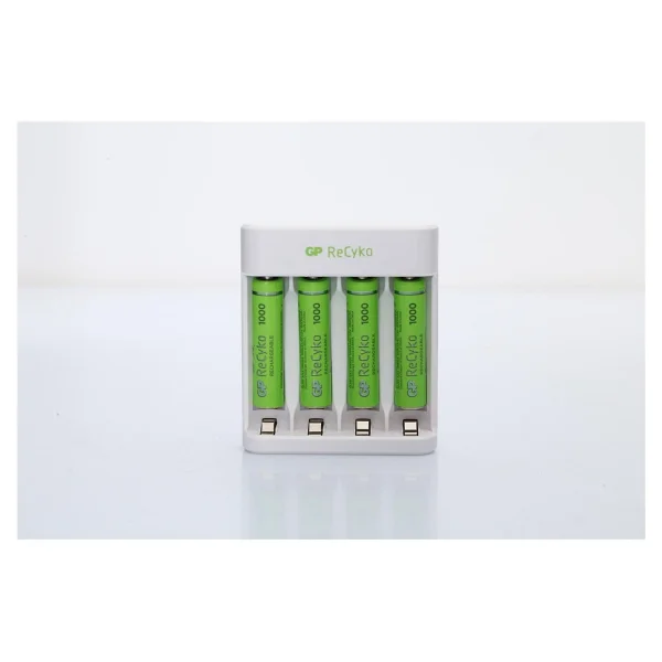 Gp E411 USB Pil Şarj Aleti + 950 mAh 4'lü Şarjlı Aaa İnce Kalem Pil - Görsel 4