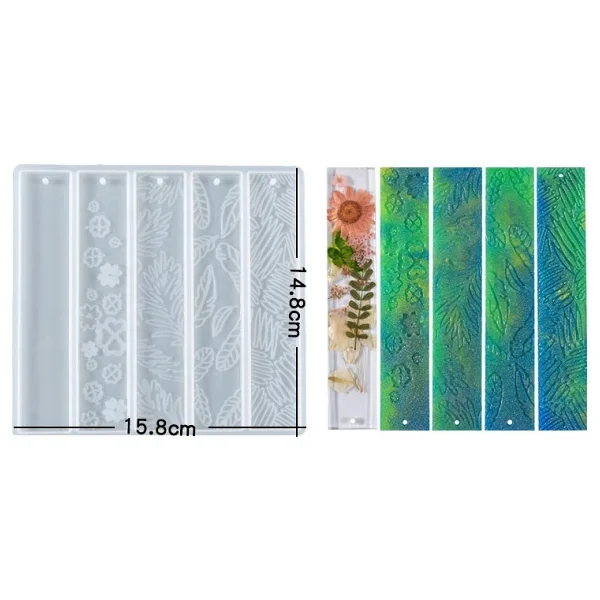 Epoksi Reçine Silikon Kalıp İthal Kalpli Patili Kitap Ayracı Beşli Silikon Kalıp Hb60215-0020 - Görsel 2