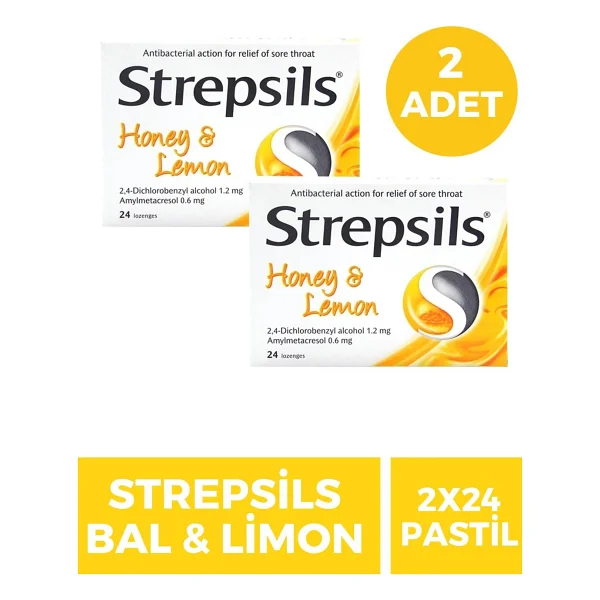 Strepsils Bal Ve Limon Aromalı 24'lü Pastil 2 Adet - Görsel 4