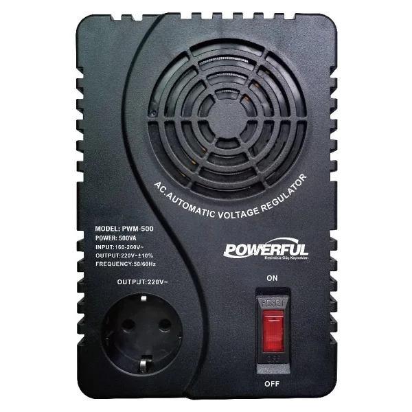 Powerful Pwm-500 500va 250w Kombi, Buzdolabı Otomatik Voltaj Regülatörü - Görsel 2