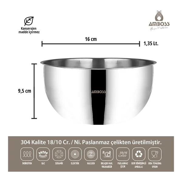 Amboss Mixkeep 9 Parça Karıştırma Ve Saklama Kabı - Görsel 2