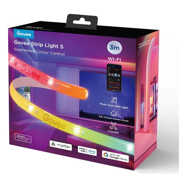 Govee LED Şerit 3m Renkli Koruyucu Kaplama İle 12v İç Mekan Aydınlatma - Görsel 5