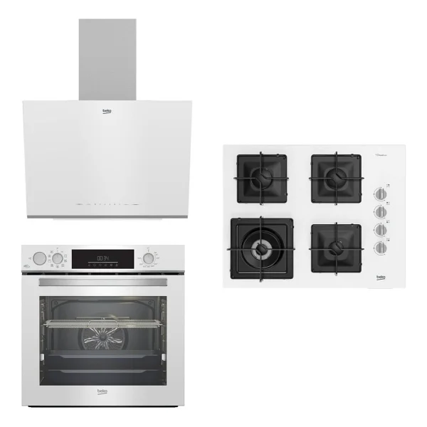 Beko Bfc631b-Bocdk6510ewb-Bde6062b Beyaz Cam Buhar Destekli Fitfry Wok Gözlü Ankastre Set - Görsel 7