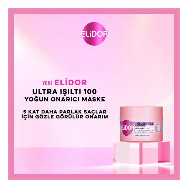 Elidor Glycol + Vita C Ultra Işıltı 100 Yoğun Onarıcı 220 ml Saç Maskesi - Görsel 7