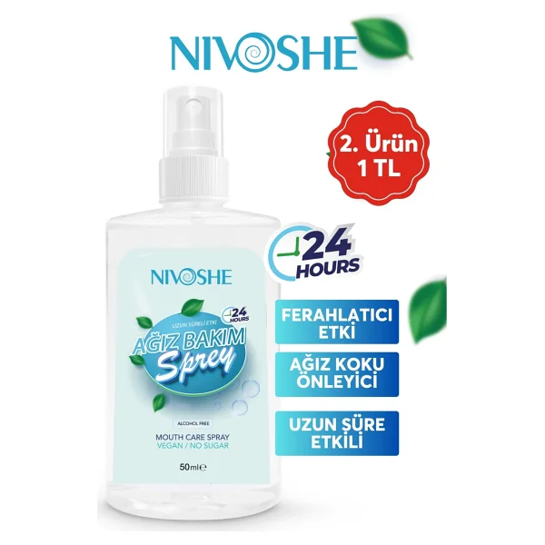 Nivoshe Premium Ağız Kokusu Önleyici Giderici Sprey Anında Koku Giderici Sprey 50 Ml - Görsel 7