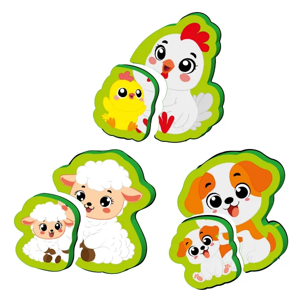 Yükselen Zeka 6-16 Ay İlk Pofidik Magnet Puzzle Çiftlik Hayvanları - Görsel 2
