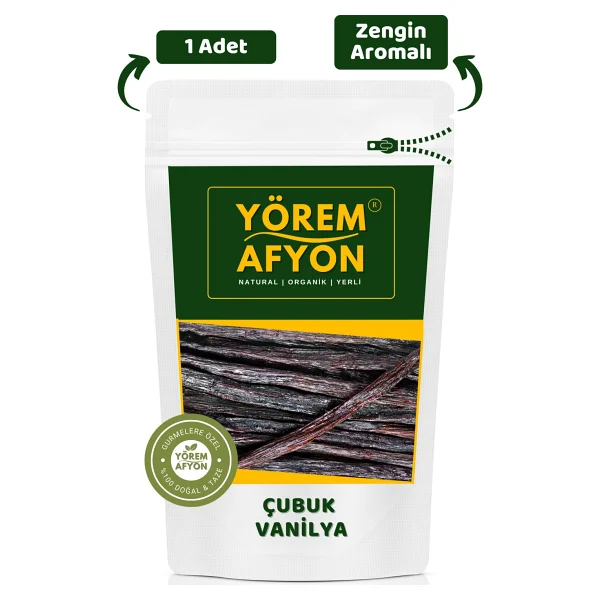 Gülçehre Yörem Afyon %100 Doğal Zengin Aromalı Yumuşak Çubuk Vanilya (Vanilla Planifolia) 1 Adet 10-12cm. - Görsel 8