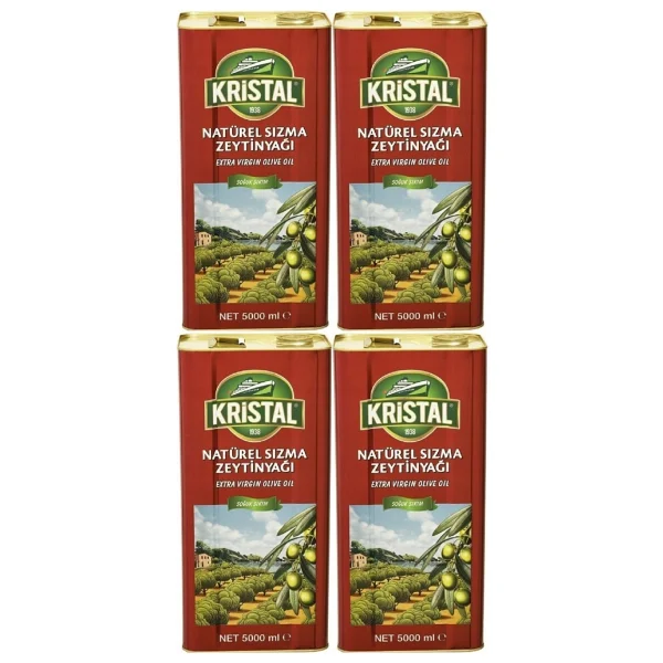 Kristal Dolgun Güçlü Natürel Sızma Zeytinyağı 5 Lt 4'lü - Görsel 4