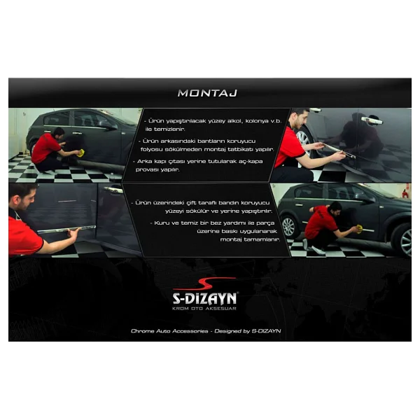 S-Dizayn Toyota Corolla 2007-2013 Kapı Koruma Çıtası Krom - Görsel 6