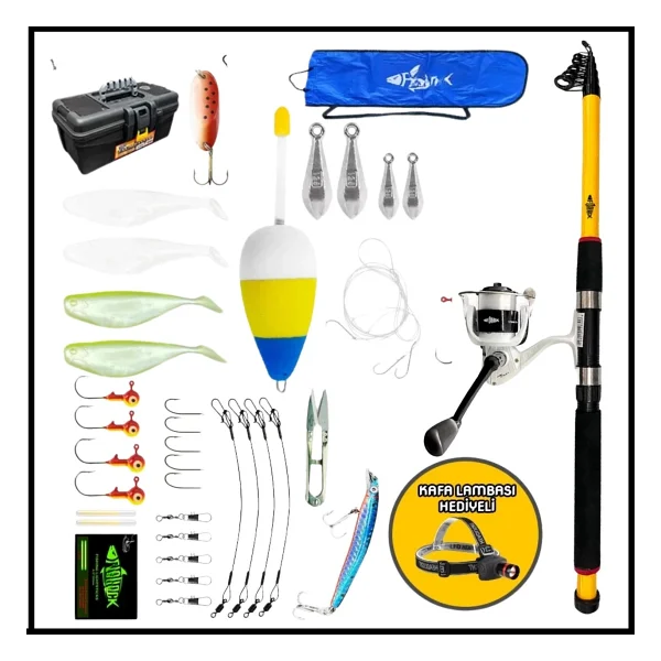 Fishack Uyguna-Yakala 3.60mt / 50-100gr 37 Parça Deniz Olta Seti XL -Ler.068 - Görsel 2