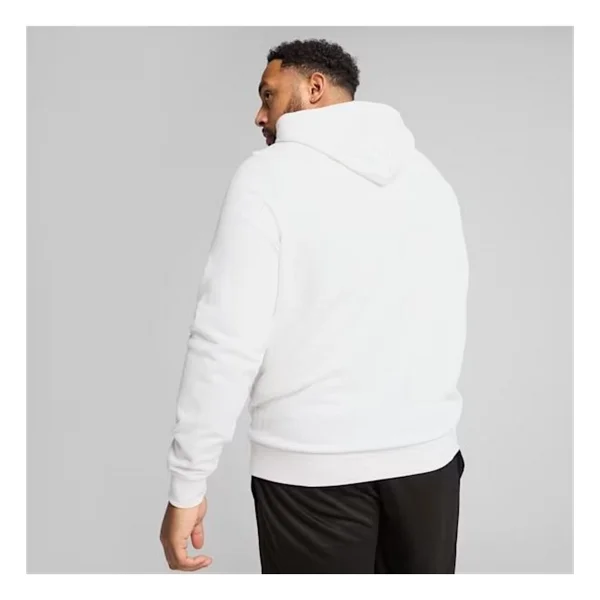 Puma Essentials No.1 Logo 682572-02 Kapüşonlu Beyaz Erkek Sweatshirt - Görsel 4