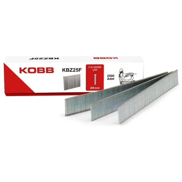 Kobb Kbz25f F/E/J/8 Serisi 25 Mm 2500 Adet Kesik Başlı Çivi - Görsel 2