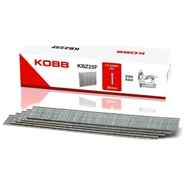 Kobb Kbz25f F/E/J/8 Serisi 25 Mm 2500 Adet Kesik Başlı Çivi - Görsel 3