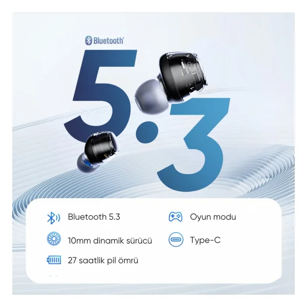 Soundpeats Clear Dot TWS Kulak İçi Bluetooth Kulaklık - Görsel 5