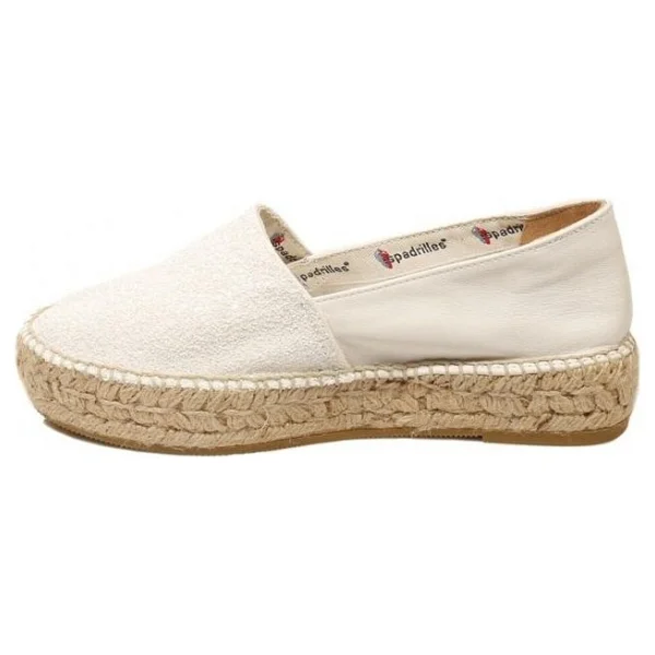 Espadrilles Tommy Glit Beyaz Önü Simli Arkası Deri Hasır Tabanlı Dolgu Topuklu Kadın Ayakkabı - Görsel 3