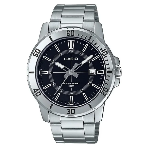 Casio Standart Mtp-Vd01d-1cvudf Çelik Kordon Siyah-Beyaz Erkek Kol Saati - Görsel 8