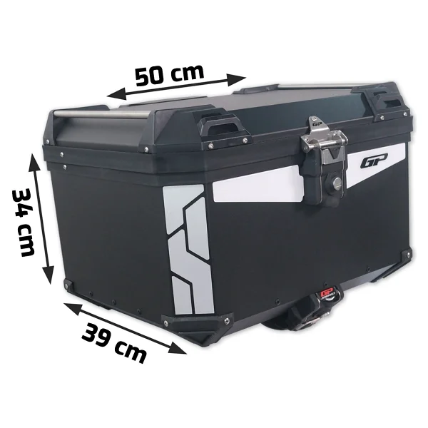 Gp Kompozit Universal 45 Lt Alüminyum Motosiklet Çantası Siyah - Görsel 5