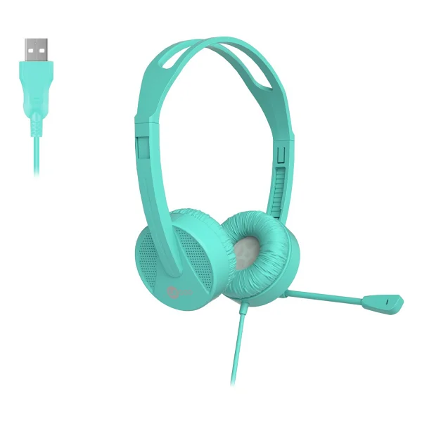 Lenovo Lecoo Ht106 Turkuaz USB Kablolu Kulak Üstü Kulaklık - Görsel 10