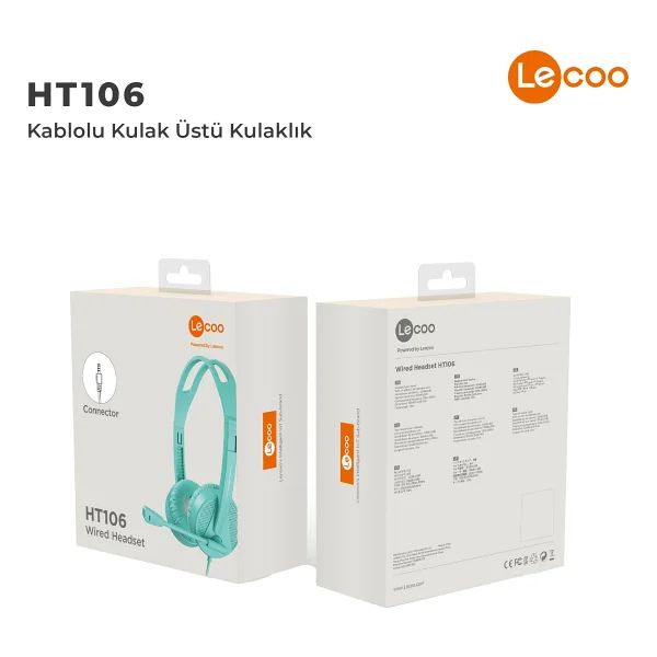 Lenovo Lecoo Ht106 Kablolu Kulak Üstü Kulaklık - Görsel 8