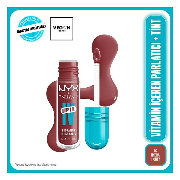 Nyx Professional Makeup Lip Iv Vitamin İçeren Tint 03 Splash N Spice Dudak Parlatıcısı - Görsel 9