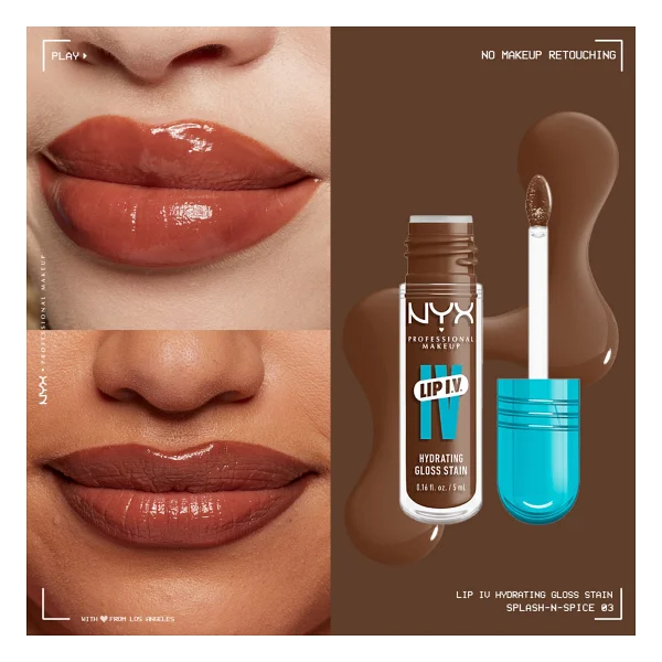 Nyx Professional Makeup Lip Iv Vitamin İçeren Tint 03 Splash N Spice Dudak Parlatıcısı - Görsel 2