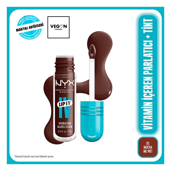 Nyx Professional Makeup Lip Iv Vitamin İçeren Tint 10 Berry Thirsty Dudak Parlatıcısı - Görsel 8