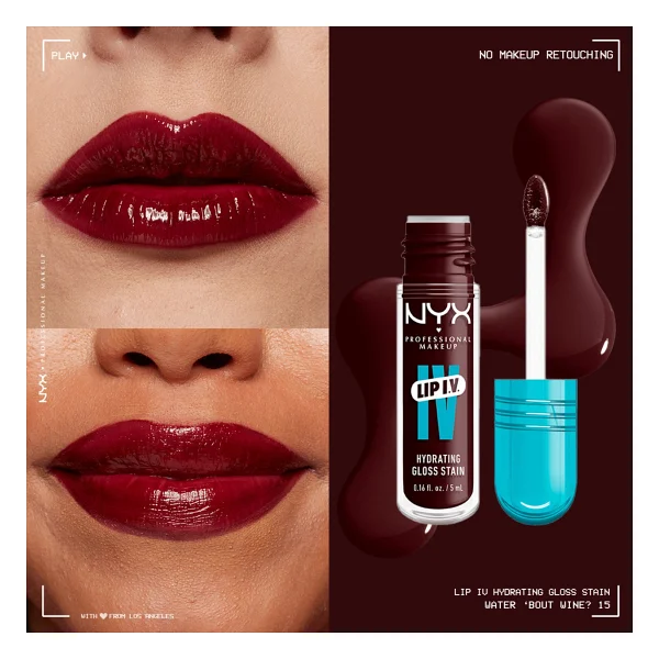 Nyx Professional Makeup Lip Iv Vitamin İçeren Tint 15 Water Bout Wine Dudak Parlatıcısı - Görsel 2