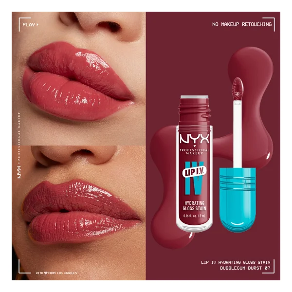 Nyx Professional Makeup Lip Iv Vitamin İçeren Tint 07 Bubblegum Burst Dudak Parlatıcısı - Görsel 2