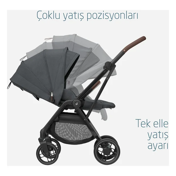 Maxi-Cosi Leona2 Cabriofix Graphite Travel Sistem Bebek Arabası - Görsel 5