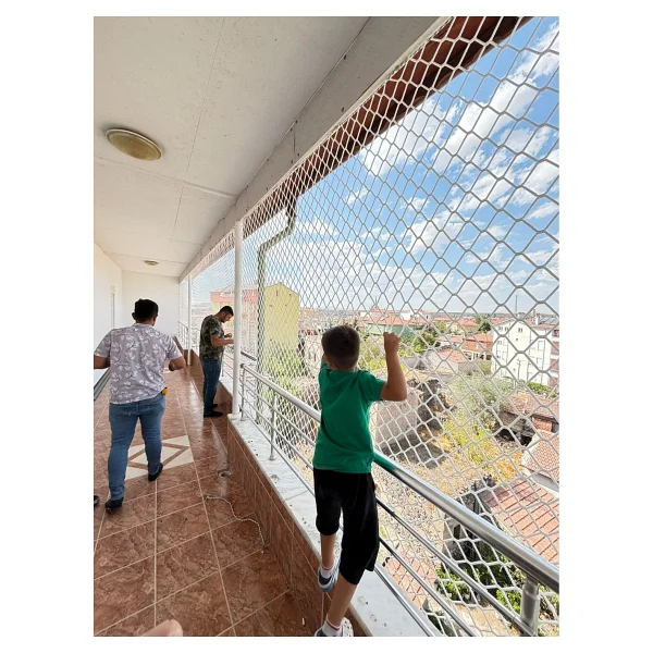 KONAK FİLE Çocuk Güvenlik Filesi, Balkon Filesi 5x5 (2.5metrex6metre) - Görsel 2