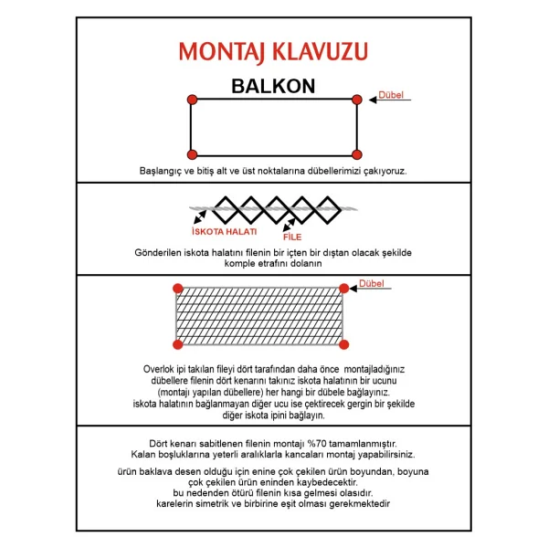 Konak File Çocuk Güvenlik Filesi, Balkon Filesi 10x10 (2metrex5metre) - Görsel 8
