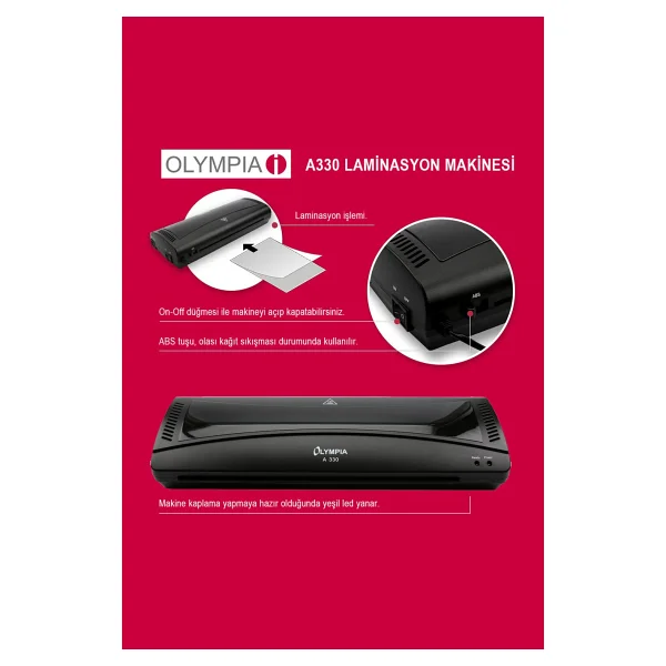 Olympia A330 A3 Laminasyon Makinesi - Görsel 3