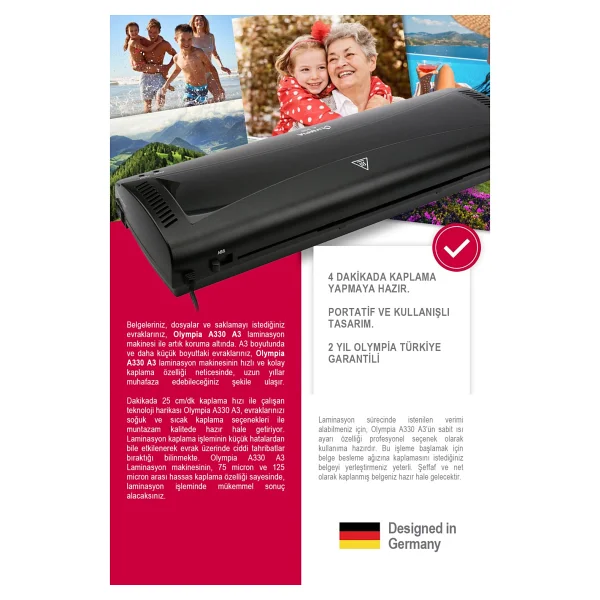 Olympia A330 A3 Laminasyon Makinesi - Görsel 4