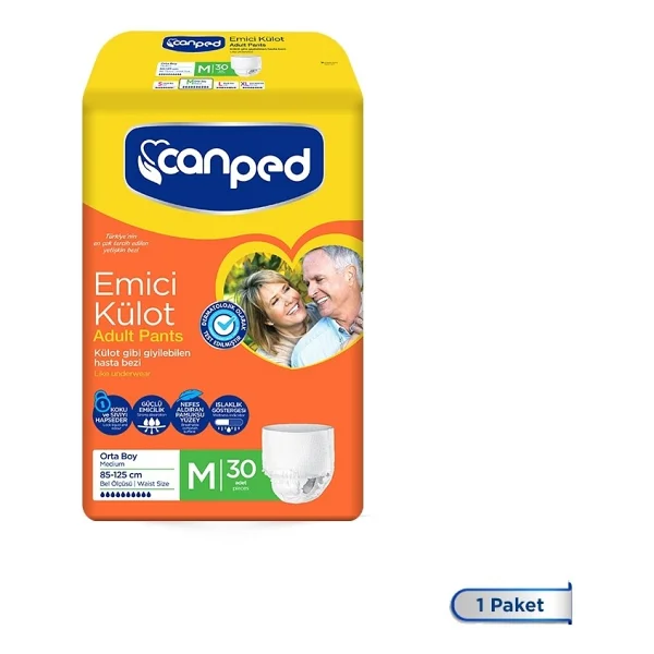 Canped Emici Külot Orta Boy M 30'lu Hasta Bezi - Görsel 4