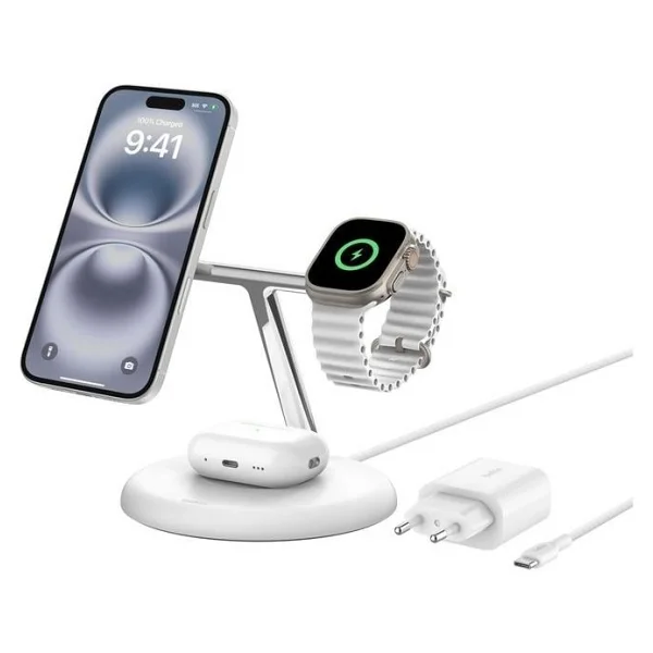 Belkin Boostcharge Pro Qi2 Wız023vfbk Magsafe 3in1 Kablosuz Hızlı Şarj Aleti - Görsel 6