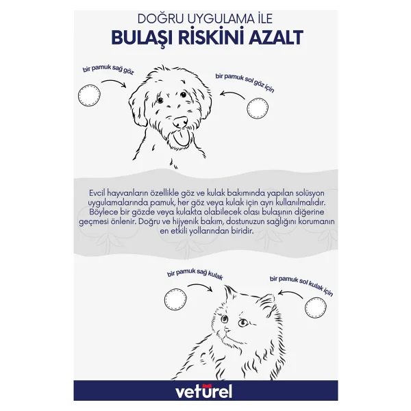 Veturel Disk Pamuk Yuvarlak Saf Pamuk Ekstra Yumuşak Hipoalerjenik Kedi Köpek Kullanımına Uygun 50li - Görsel 5