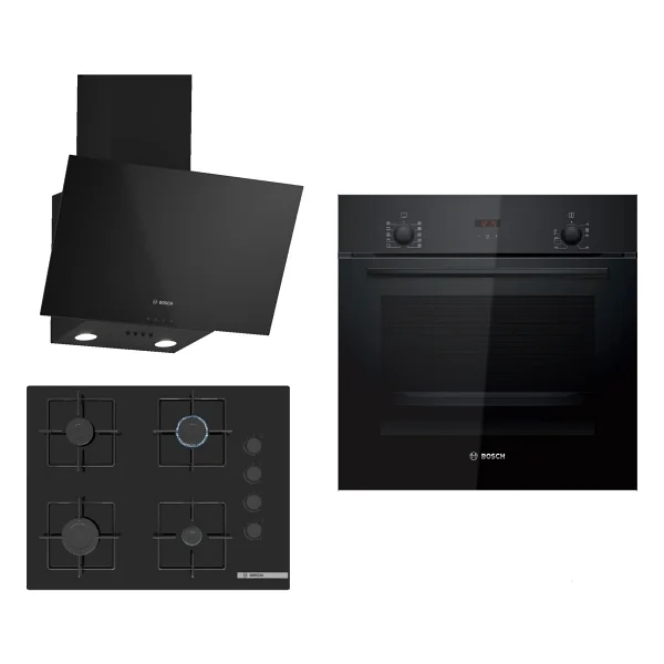 Bosch Siyah 3lü Ankastre Set 317( Hbf512bb1t - Pop7c6p30o - Dwk63pj60t ( 61t)) 67 Cm Ocak - Görsel 6