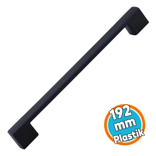 Nzb Mobilya Kulp Siyah Çekmece Mutfak Dolap Dolabı Kulpu Kulbu Kulpları 192 Mm (Sert Plastik) - Görsel 6