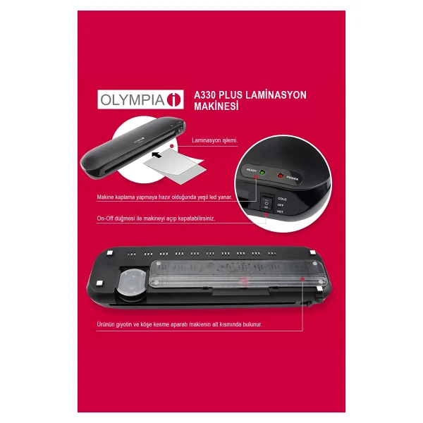 Olympia A330 Plus A3 4 İn 1 Set Laminasyon Makinesi - Görsel 3