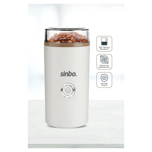 Sinbo Scm-2980 Elektrikli Kahve Ve Baharat Öğütücü Paslanmaz Çelik Malzeme İle Gri Renk - Görsel 10