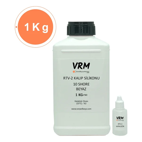 VRM Vernikrecinemarketi Rtv-2 Beyaz Kalıp Silikonu (10 Shore) 1 kg - 1 Adet - 010 - Beyaz
