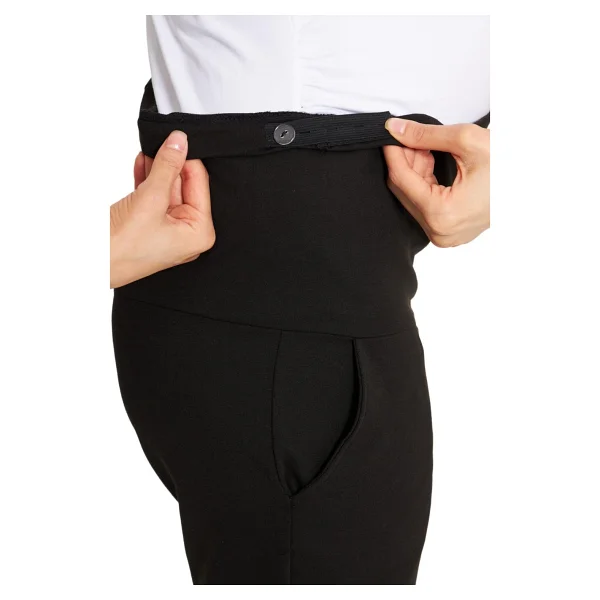 Luvmabelly - Myra8600 - Örme Hamile Eşofman Altı Siyah - Görsel 5