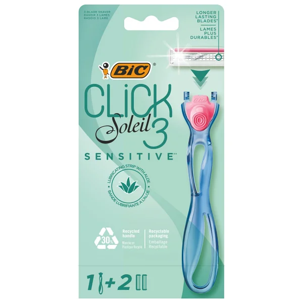 Bic Soleil Click 3 Sensitive 2 Başlıklı Kadın Tıraş Bıçağı - Görsel 2