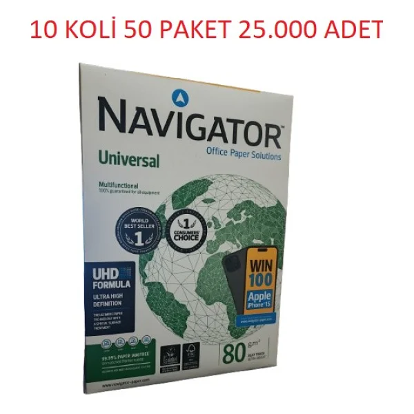 Navigator A4 80 Gr 25000 Yaprak 50'li Paket Fotokopi Kağıdı - Görsel 2